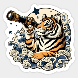 Astronomy tiger Sticker